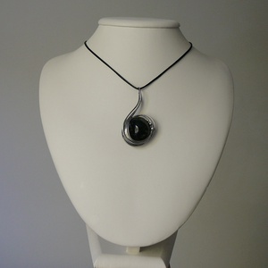 Fekete turmalin medál - ékszer - nyaklánc - medálos nyaklánc - Meska.hu