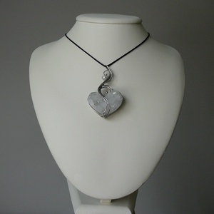 Hegyikristály geóda szív medál - ékszer - nyaklánc - medálos nyaklánc - Meska.hu
