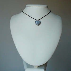 Achát mini szív medál - ékszer - nyaklánc - medálos nyaklánc - Meska.hu