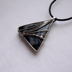 Indigo gabbro medál, Ékszer, Nyaklánc, Medálos nyaklánc, Ékszerkészítés, Fémmegmunkálás, MESKA