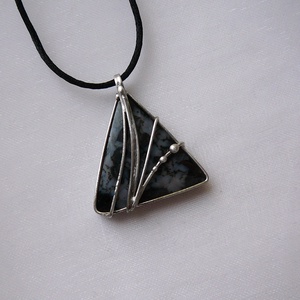 Indigo gabbro medál - ékszer - nyaklánc - medálos nyaklánc - Meska.hu