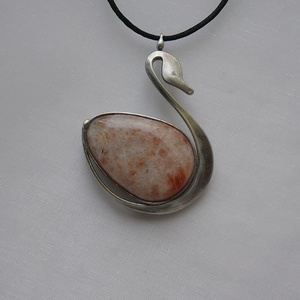 Napkő hattyú medál - ékszer - nyaklánc - medálos nyaklánc - Meska.hu