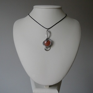 Tűzachát violinkulcs medál  - ékszer - nyaklánc - medálos nyaklánc - Meska.hu