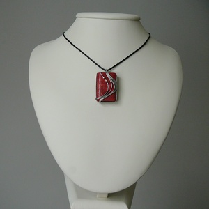 Vörös korall medál - ékszer - nyaklánc - medálos nyaklánc - Meska.hu