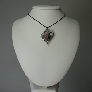 Rubellit szív medál - ékszer - nyaklánc - medálos nyaklánc - Meska.hu