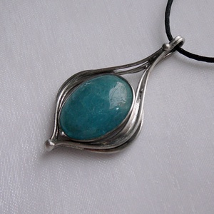 Akvamarin medál, Ékszer, Nyaklánc, Medálos nyaklánc, Ékszerkészítés, Fémmegmunkálás, MESKA