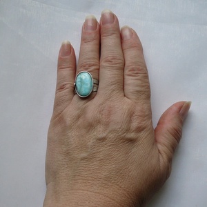 Larimár gyűrű - ékszer - gyűrű - szoliter gyűrű - Meska.hu