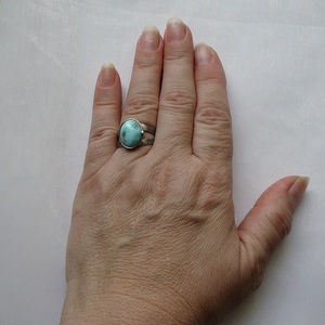 Larimár gyűrű - ékszer - gyűrű - szoliter gyűrű - Meska.hu