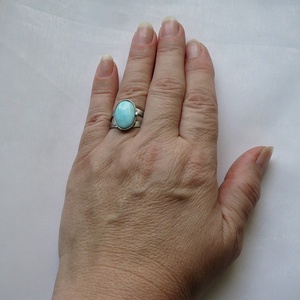 Larimár gyűrű - ékszer - gyűrű - szoliter gyűrű - Meska.hu