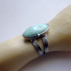 Larimár gyűrű - ékszer - gyűrű - szoliter gyűrű - Meska.hu