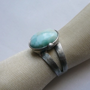 Larimár gyűrű - Meska.hu