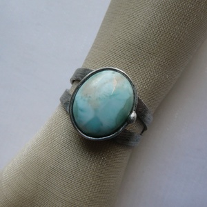 Larimár gyűrű - ékszer - gyűrű - szoliter gyűrű - Meska.hu