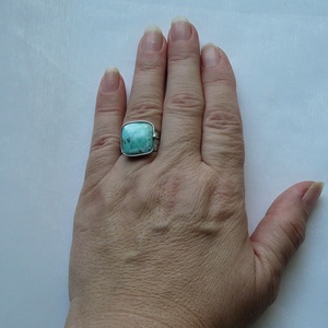 Larimár gyűrű - ékszer - gyűrű - szoliter gyűrű - Meska.hu