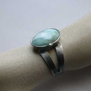 Larimár gyűrű, Ékszer, Gyűrű, Szoliter gyűrű, Fémmegmunkálás, Ékszerkészítés, MESKA