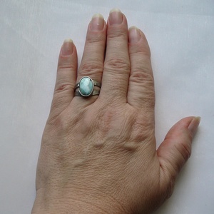 Larimár gyűrű - ékszer - gyűrű - szoliter gyűrű - Meska.hu