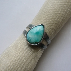 Larimár gyűrű - ékszer - gyűrű - szoliter gyűrű - Meska.hu