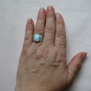 Larimár gyűrű - ékszer - gyűrű - szoliter gyűrű - Meska.hu
