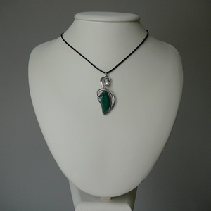 Malachit medál - ékszer - nyaklánc - medálos nyaklánc - Meska.hu