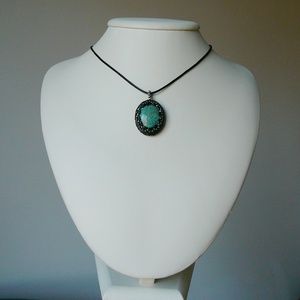 Türkiz medál - ékszer - nyaklánc - medálos nyaklánc - Meska.hu