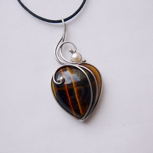 Tigrisszem medál - ékszer - nyaklánc - medálos nyaklánc - Meska.hu