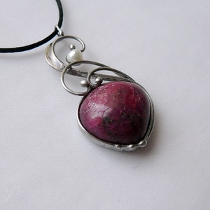 Rubin medál - ékszer - nyaklánc - medálos nyaklánc - Meska.hu