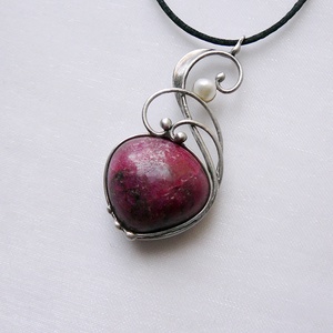 Rubin medál - ékszer - nyaklánc - medálos nyaklánc - Meska.hu