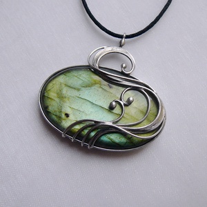 Labradorit medál - ékszer - nyaklánc - medál - Meska.hu