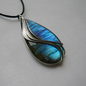 Labradorit medál - ékszer - nyaklánc - medál - Meska.hu