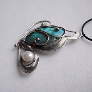 Labradorit pillangó medál - Meska.hu