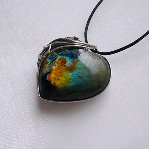 Labradorit medál - ékszer - nyaklánc - medál - Meska.hu