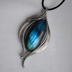 Labradorit medál, Ékszer, Nyaklánc, Medál, Ékszerkészítés, Fémmegmunkálás, MESKA