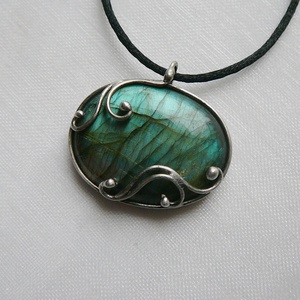 Labradorit medál - ékszer - nyaklánc - medál - Meska.hu