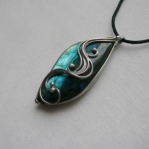 Labradorit medál - ékszer - nyaklánc - medál - Meska.hu