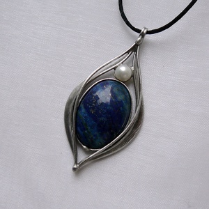 Lápisz lazuli medál - ékszer - nyaklánc - medálos nyaklánc - Meska.hu