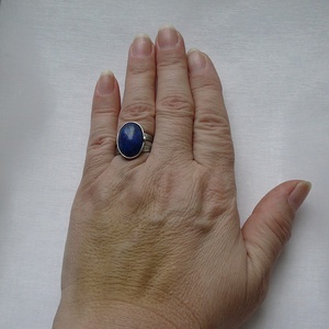 Lápisz lazuli gyűrű - ékszer - gyűrű - statement gyűrű - Meska.hu