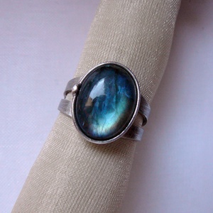 Labradorit gyűrű - ékszer - gyűrű - szoliter gyűrű - Meska.hu
