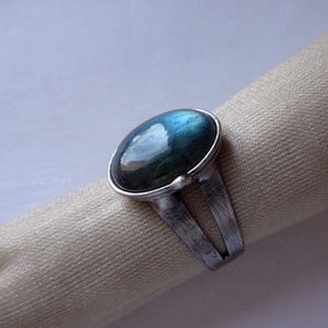 Labradorit gyűrű - ékszer - gyűrű - szoliter gyűrű - Meska.hu