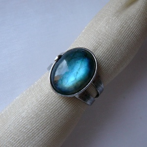 Labradorit gyűrű, Ékszer, Gyűrű, Szoliter gyűrű, Ékszerkészítés, Fémmegmunkálás, MESKA