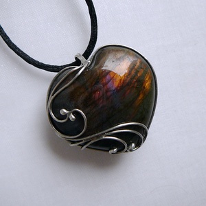 Labradorit medál - ékszer - nyaklánc - medál - Meska.hu