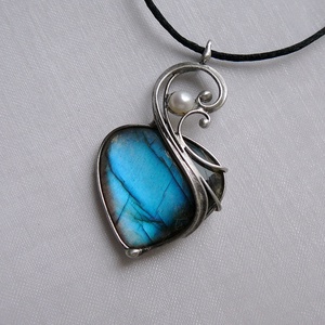 Labradorit medál - ékszer - nyaklánc - medál - Meska.hu