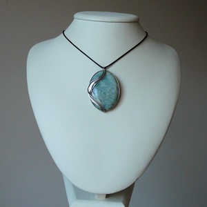 Akvamarin medál - ékszer - nyaklánc - medálos nyaklánc - Meska.hu