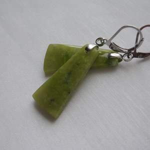 Zöld opál fülbevaló, Ékszer, Fülbevaló, Lógó csepp fülbevaló, Ékszerkészítés, MESKA