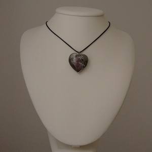 Rubellit szív medál - ékszer - nyaklánc - medálos nyaklánc - Meska.hu