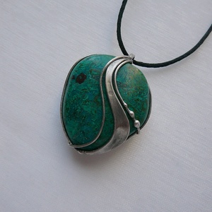 Krizokolla medál - ékszer - nyaklánc - medálos nyaklánc - Meska.hu