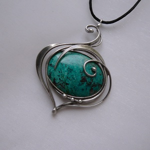 Krizokolla medál - ékszer - nyaklánc - medálos nyaklánc - Meska.hu