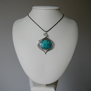 Krizokolla medál - ékszer - nyaklánc - medálos nyaklánc - Meska.hu