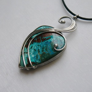 Krizokolla medál, Ékszer, Nyaklánc, Medálos nyaklánc, Ékszerkészítés, Fémmegmunkálás, MESKA