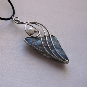 Kalcedon medál - ékszer - nyaklánc - medálos nyaklánc - Meska.hu