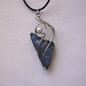 Kalcedon medál - ékszer - nyaklánc - medálos nyaklánc - Meska.hu