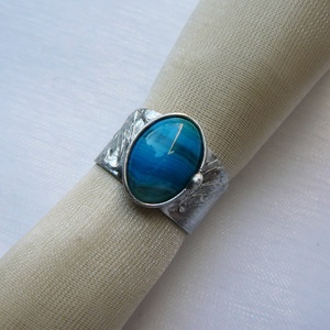 Achát gyűrű - ékszer - gyűrű - szoliter gyűrű - Meska.hu